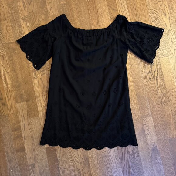 Madewell Eyelet Off The Shoulder Dress - Size 12 - Picture 10 of 11